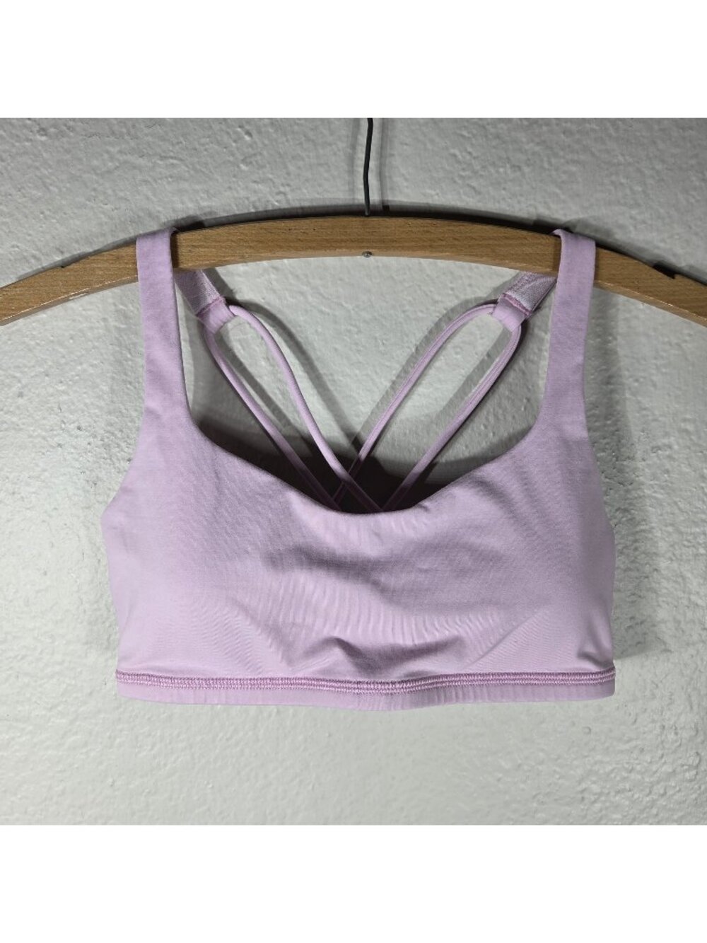 Lululemon Womens Free To Be Sports Bra Light Pink Size 4 Padded Athletic Rose